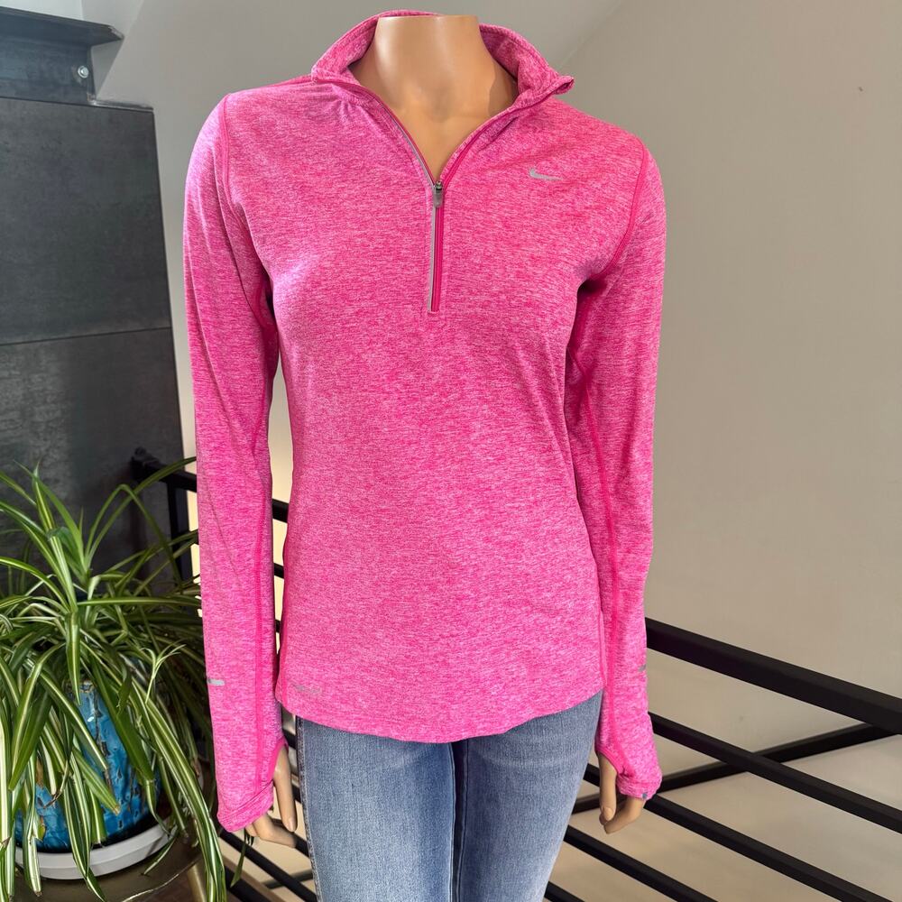 Nike Element Half Zip Running Top Pink Heather Women’s Small HO16 717421-616